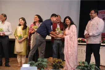 Dr. Shilpi Sharma Receiving a Plant Gift