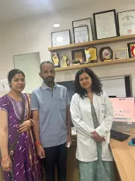 Dr. Shilpi Sharma with a Patient